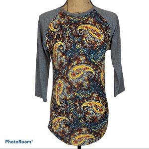 LuLaRoe Randy T Paisley Print Size XS NWT